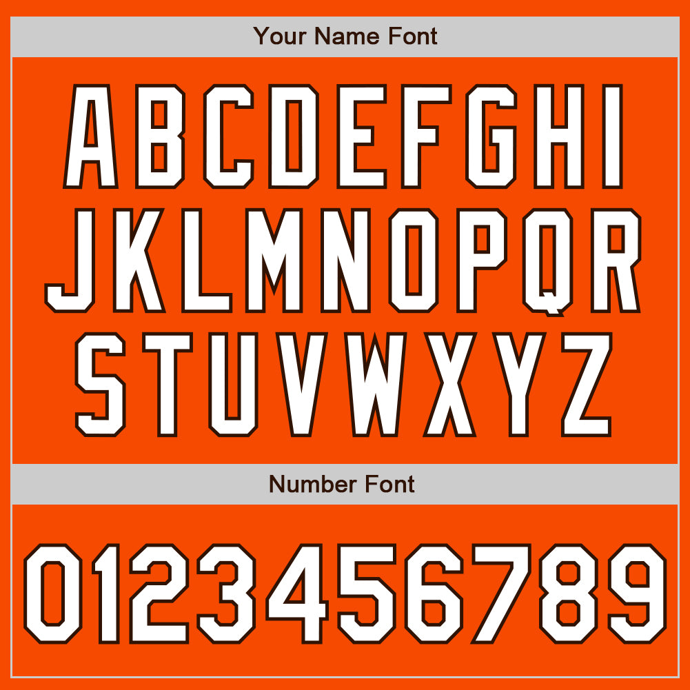 Custom Orange Brown Pinstripe White Two-Button Unisex Softball Jersey Limited