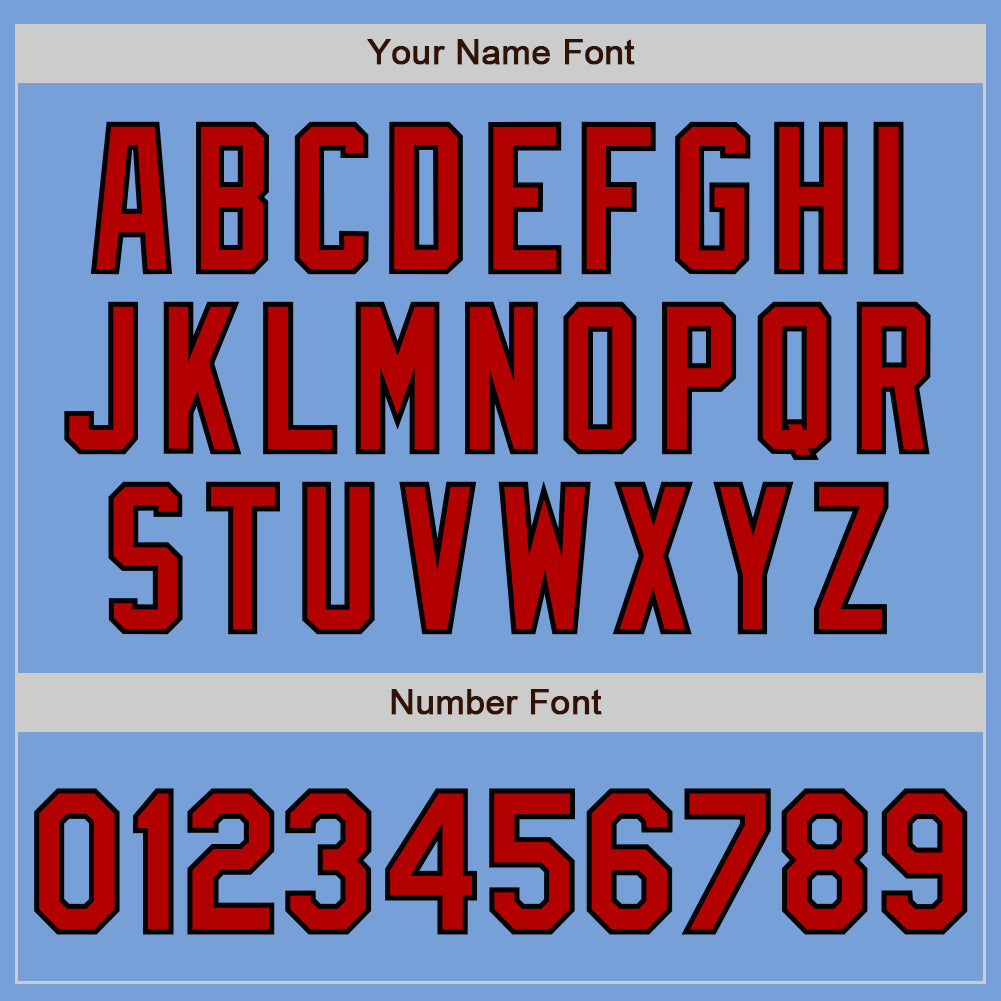 Custom Light Blue Black Pinstripe Red Two-Button Unisex Softball Jersey Limited