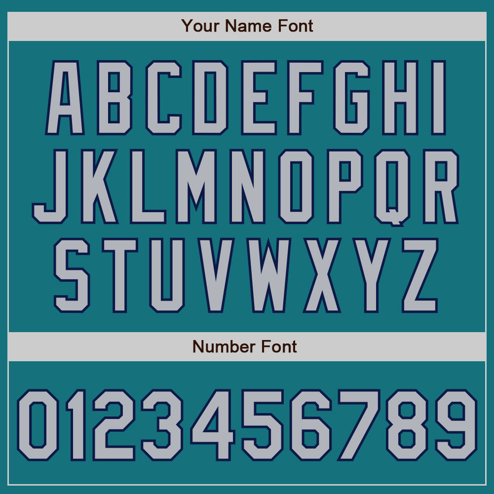 Custom Teal Navy Pinstripe Gray Two-Button Unisex Softball Jersey Limited