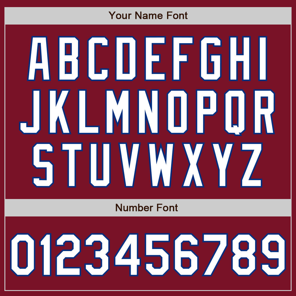 Custom Crimson Royal Pinstripe White Two-Button Unisex Softball Jersey Limited