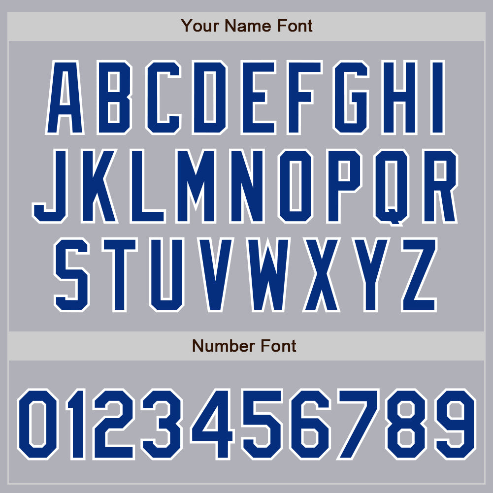 Custom Gray Royal Pinstripe White Two-Button Unisex Softball Jersey Limited