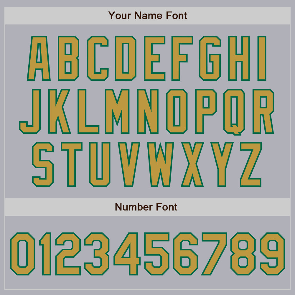 Custom Gray Kelly Green Pinstripe Old Gold Two-Button Unisex Softball Jersey Limited