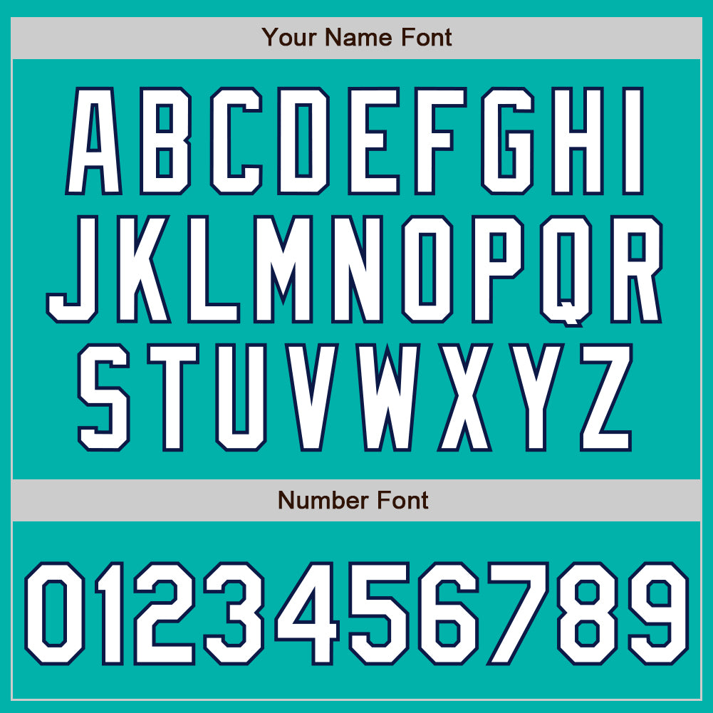 Custom Aqua Navy Pinstripe White Two-Button Unisex Softball Jersey Limited