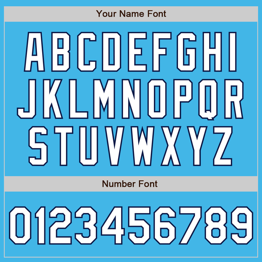 Custom Sky Blue Navy Pinstripe White Two-Button Unisex Softball Jersey Limited