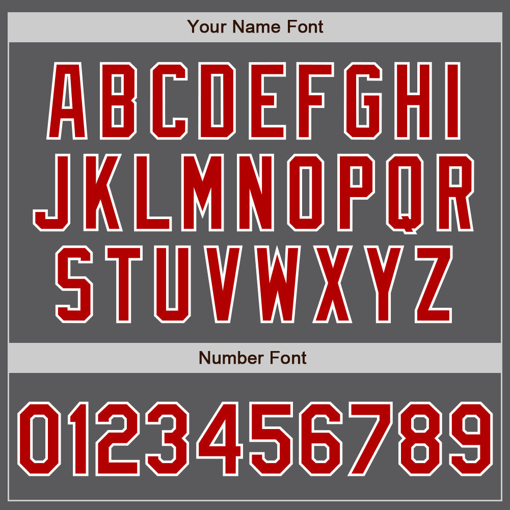 Custom Steel Gray Red Pinstripe White Two-Button Unisex Softball Jersey Limited