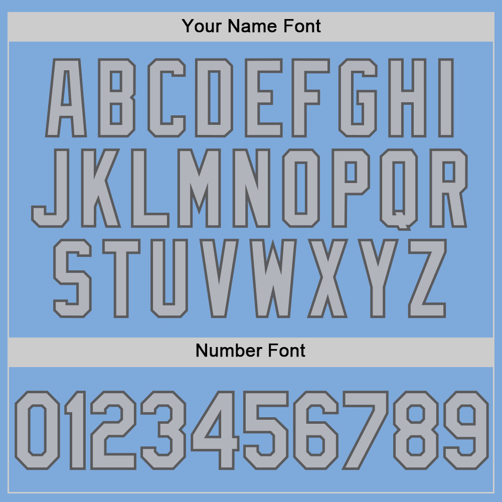 Custom Light Blue Gray-Steel Gray Two-Button Unisex Softball Jersey Limited