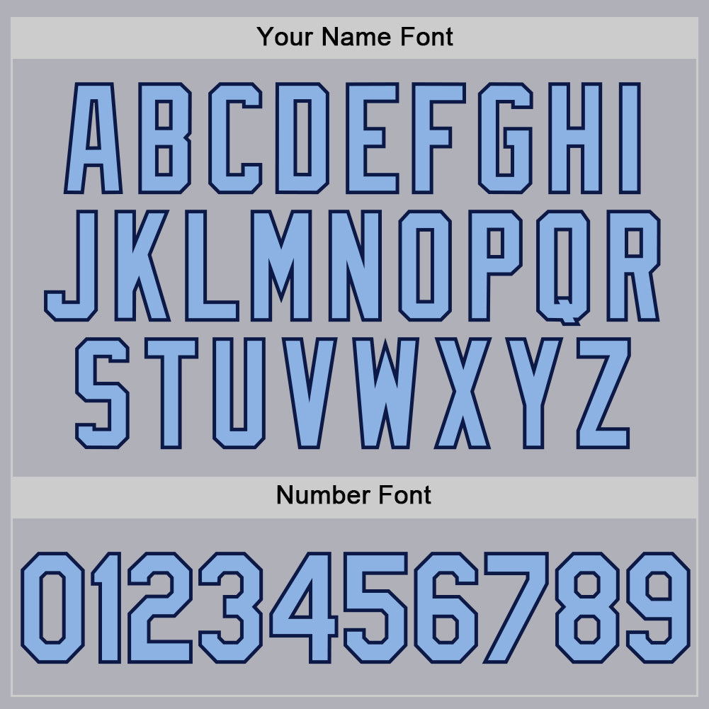 Custom Gray Light Blue-Navy Two-Button Unisex Softball Jersey Limited