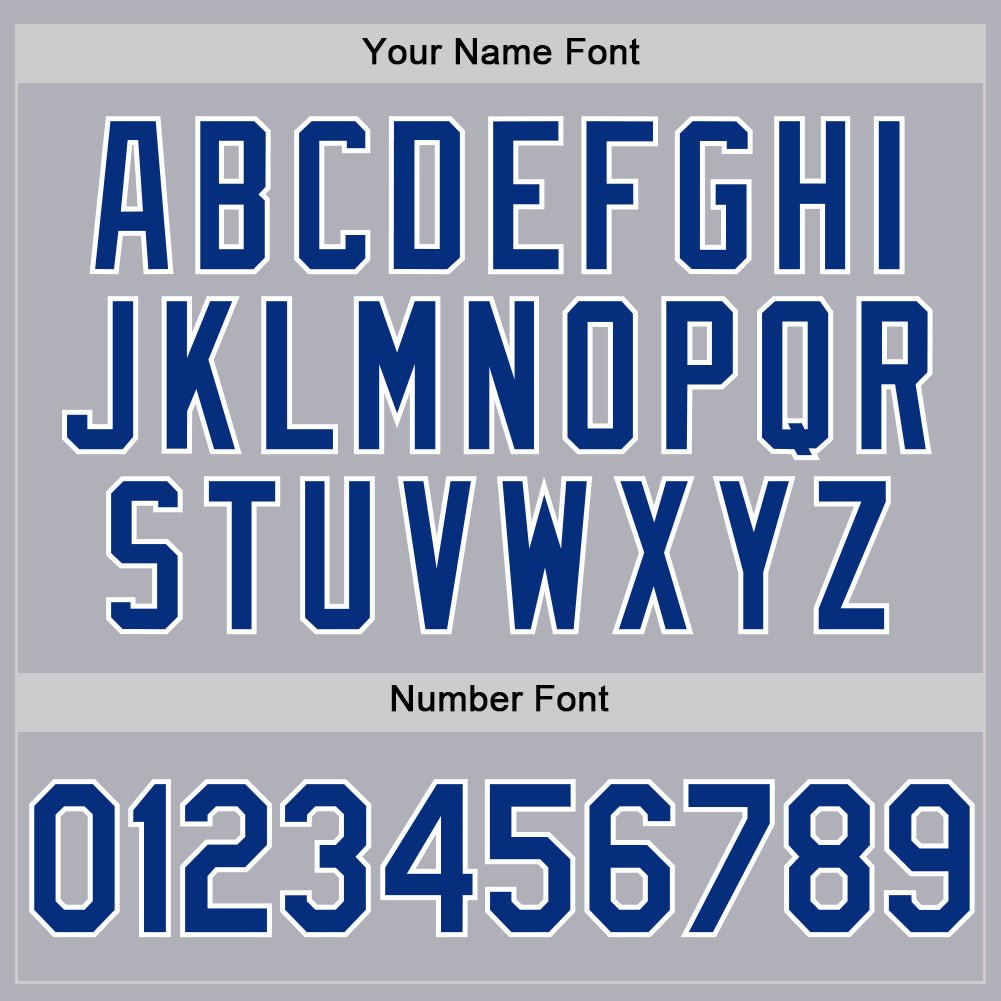 Custom Gray Royal-White Two-Button Unisex Softball Jersey Limited