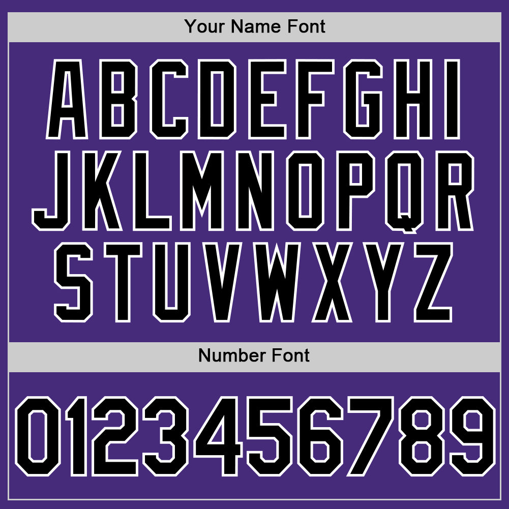 Custom Purple Black-White Two-Button Unisex Softball Jersey Limited