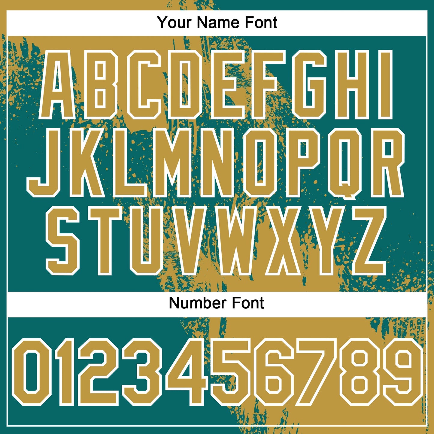 Custom Old Gold Teal-White 3D Pattern Abstract Brush Stroke Two-Button Unisex Softball Jersey Limited