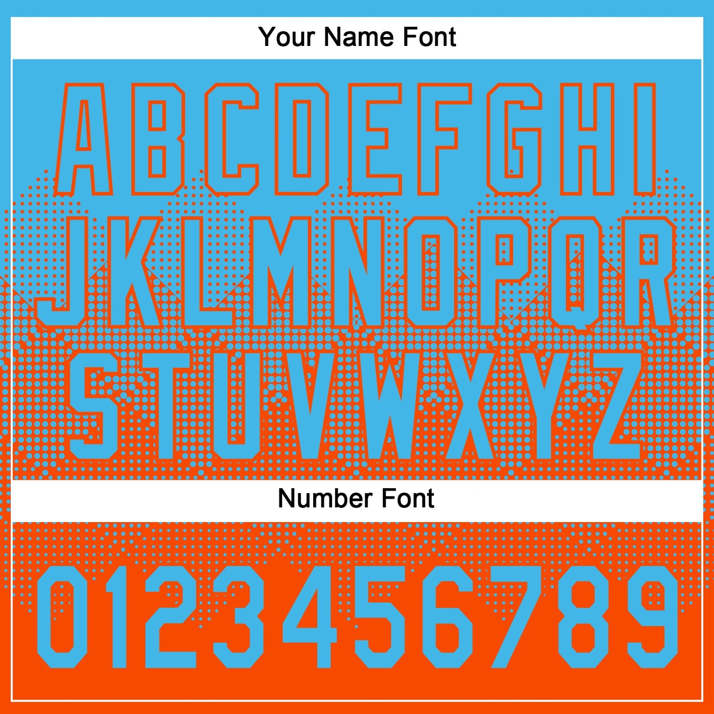 Custom Sky Blue Orange 3D Gradient Square Shape Two-Button Unisex Softball Jersey Limited