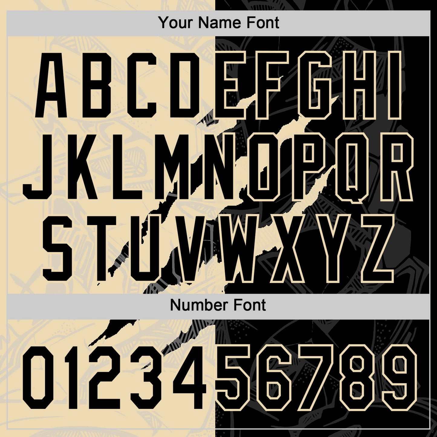 Custom Graffiti Pattern Black-Cream 3D Scratch Two-Button Unisex Softball Jersey Limited