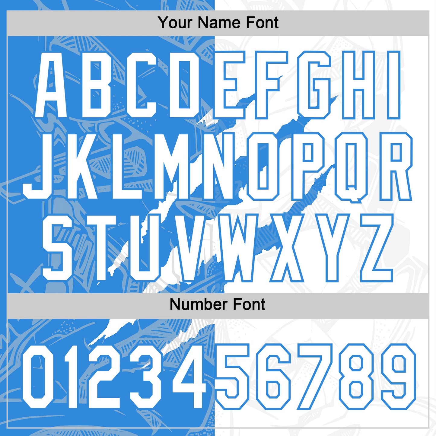 Custom Graffiti Pattern White-Electric Blue 3D Scratch Two-Button Unisex Softball Jersey Limited