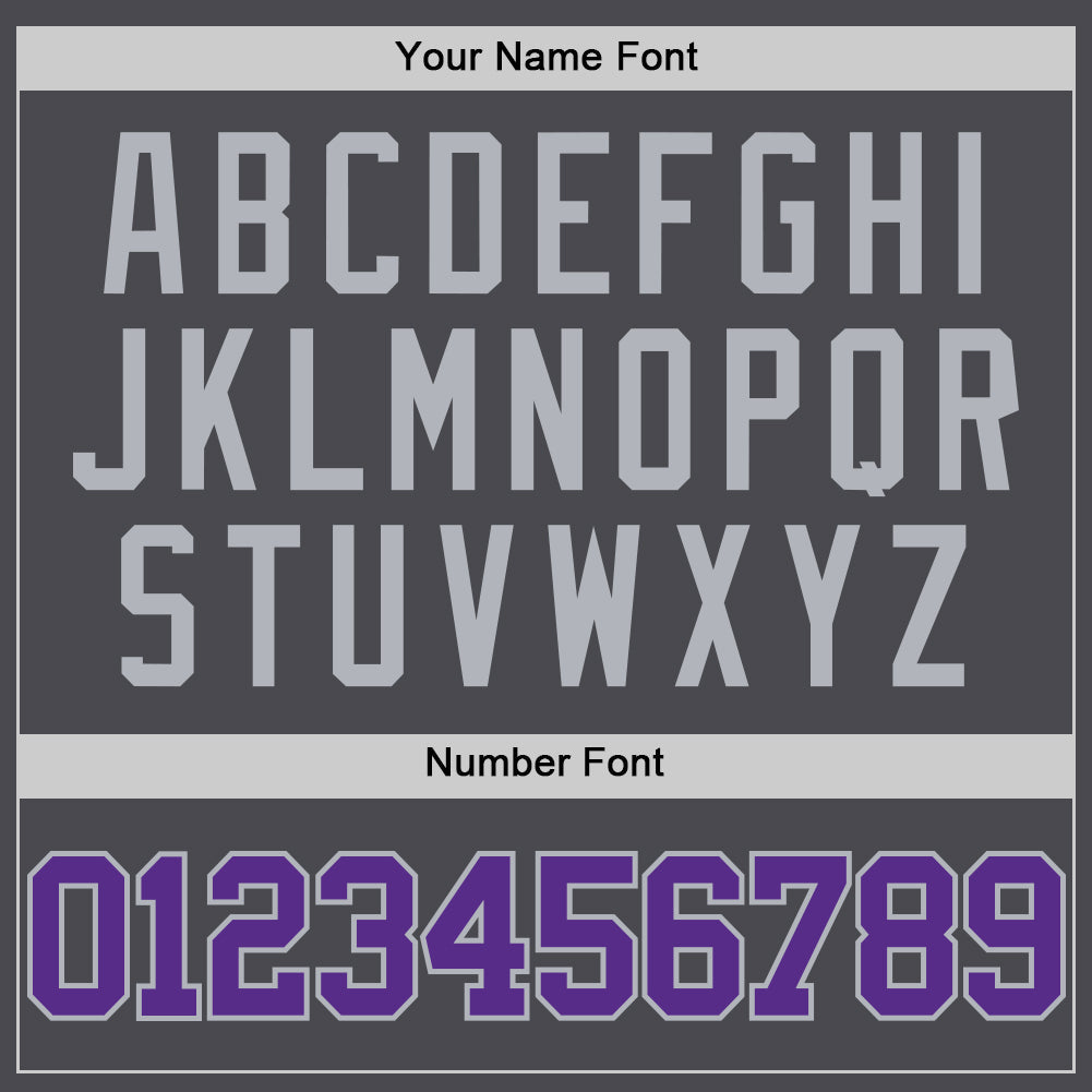 Custom Steel Gray Purple-Gray Authentic Basketball Jersey Limited