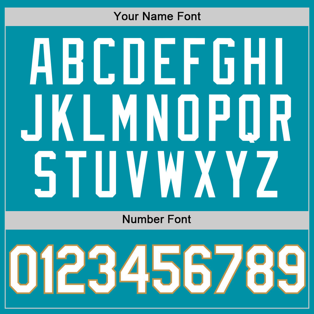 Custom Teal White-Old Gold Authentic Throwback Basketball Jersey Limited