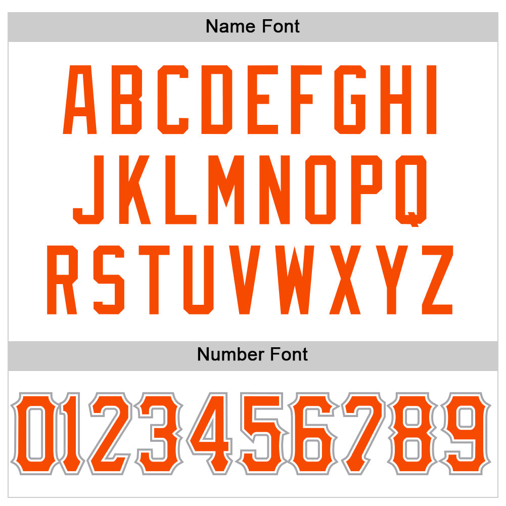 Custom White Orange-Gray Mesh Authentic Football Jersey Limited