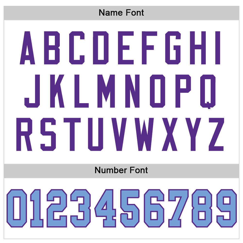 Custom White Light Blue Purple-Gold Mesh Authentic Throwback Football Jersey Limited