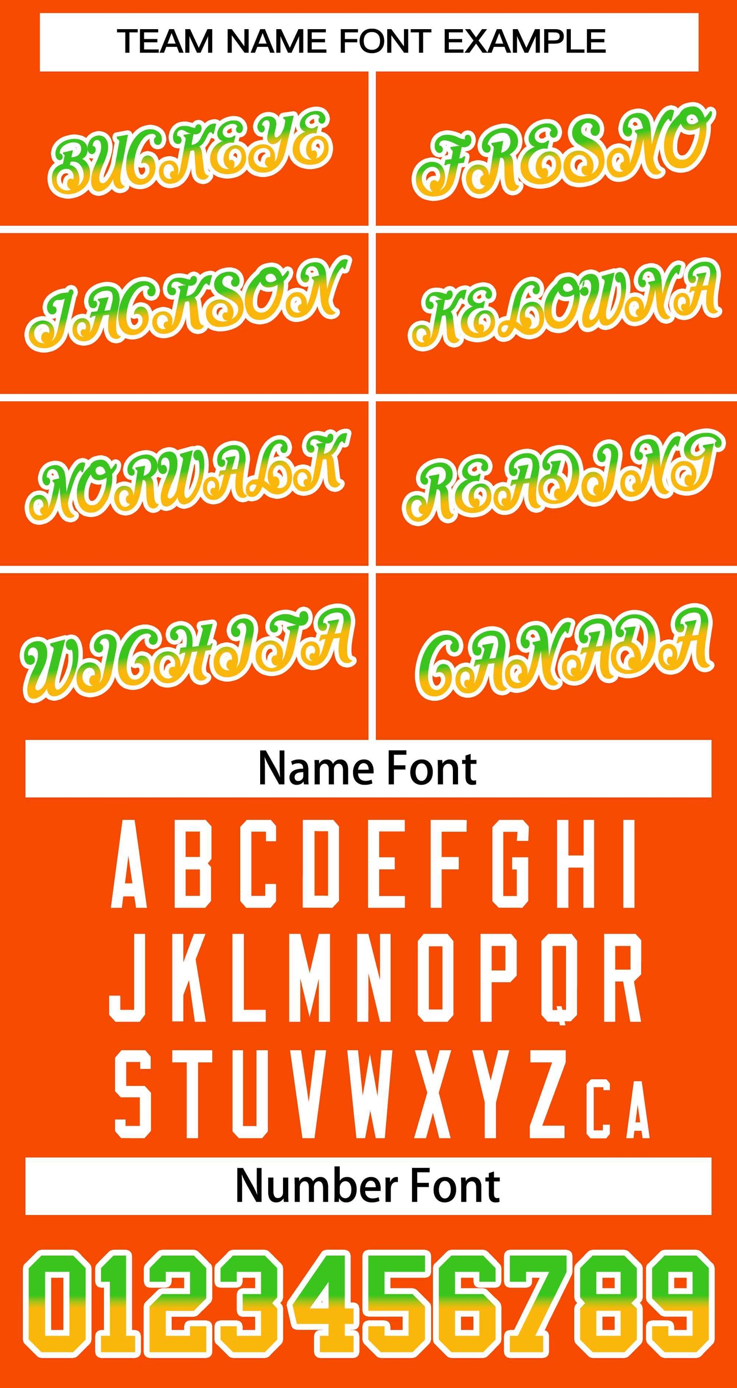 Custom Orange Neon Green Gold-White Stripe Font Gradient Fashion Authentic Baseball Jersey Limited