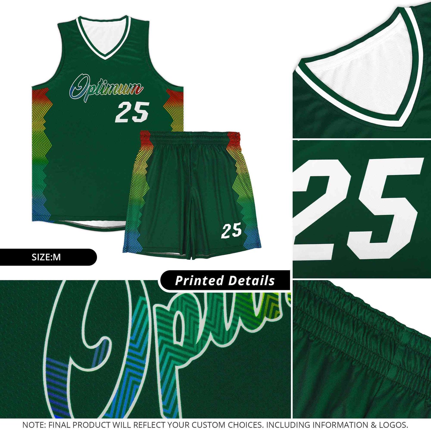 Custom Aqua Denver Nuggets Rainbow Side Sports Uniform Basketball Jersey Limited