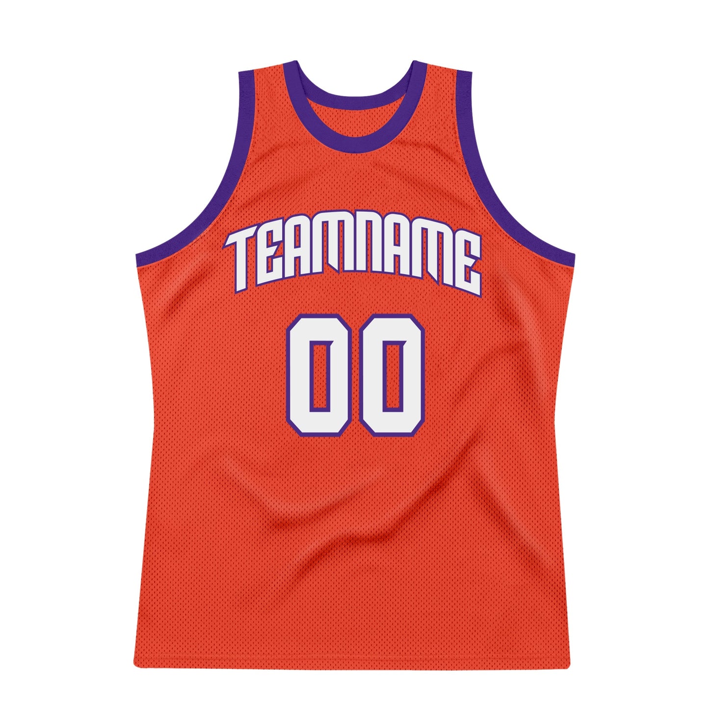 Custom Orange White-Purple Authentic Throwback Basketball Jersey Limited