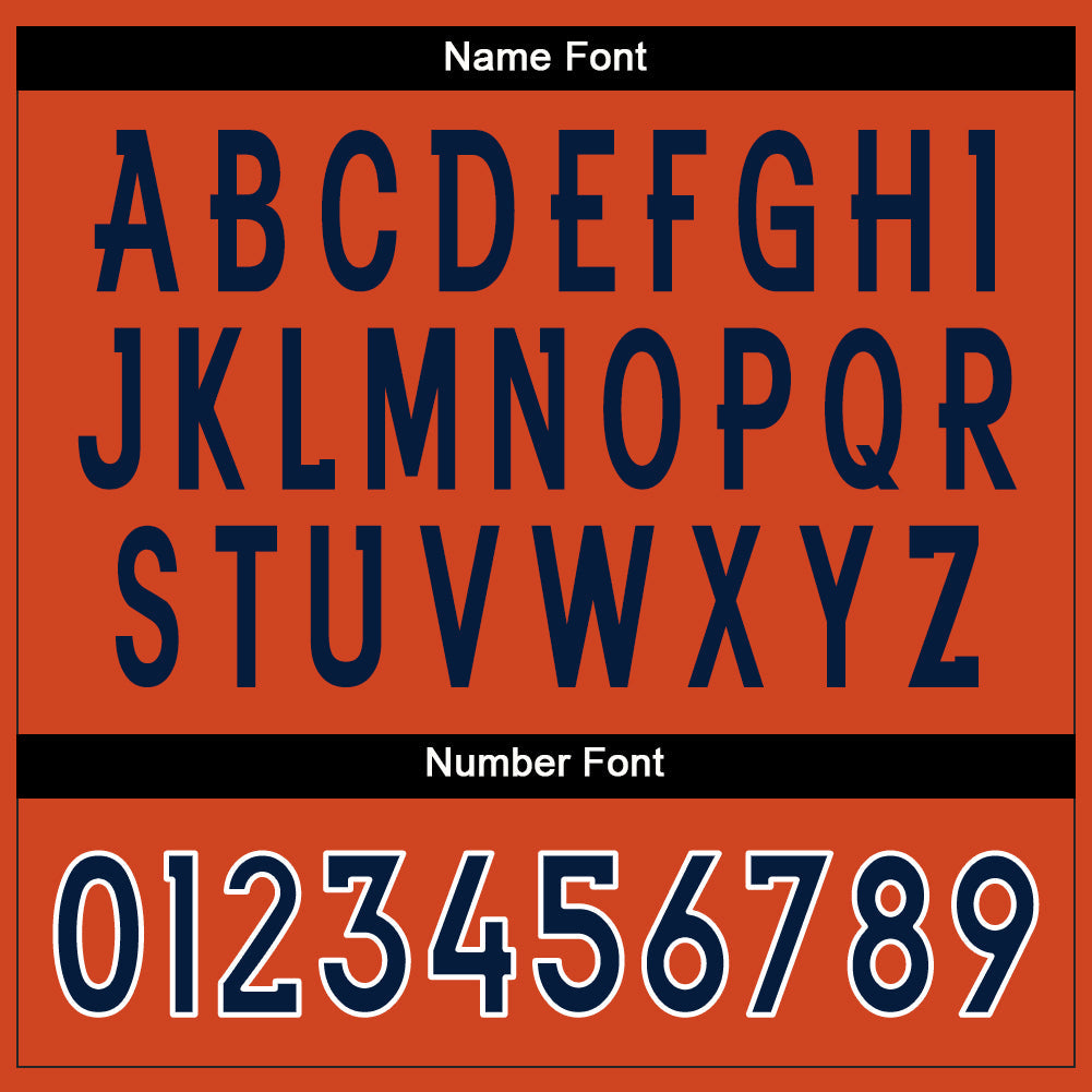 Custom Orange Navy-White Mesh Split Fashion Football Jersey Limited