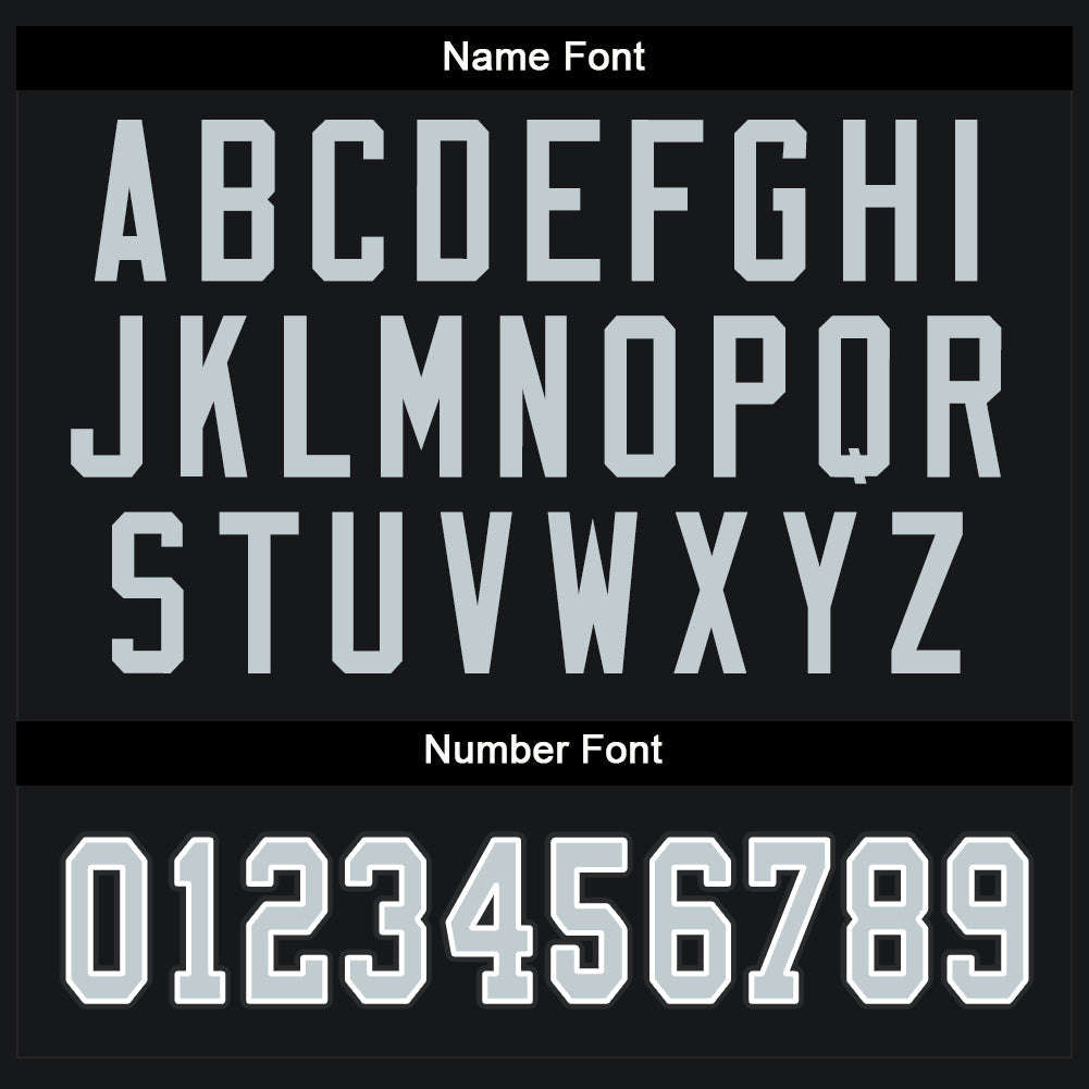 Custom Black Silver-White Mesh Split Fashion Football Jersey Limited