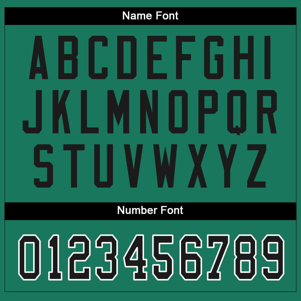 Custom Kelly Green Black-White Mesh Split Fashion Football Jersey Limited