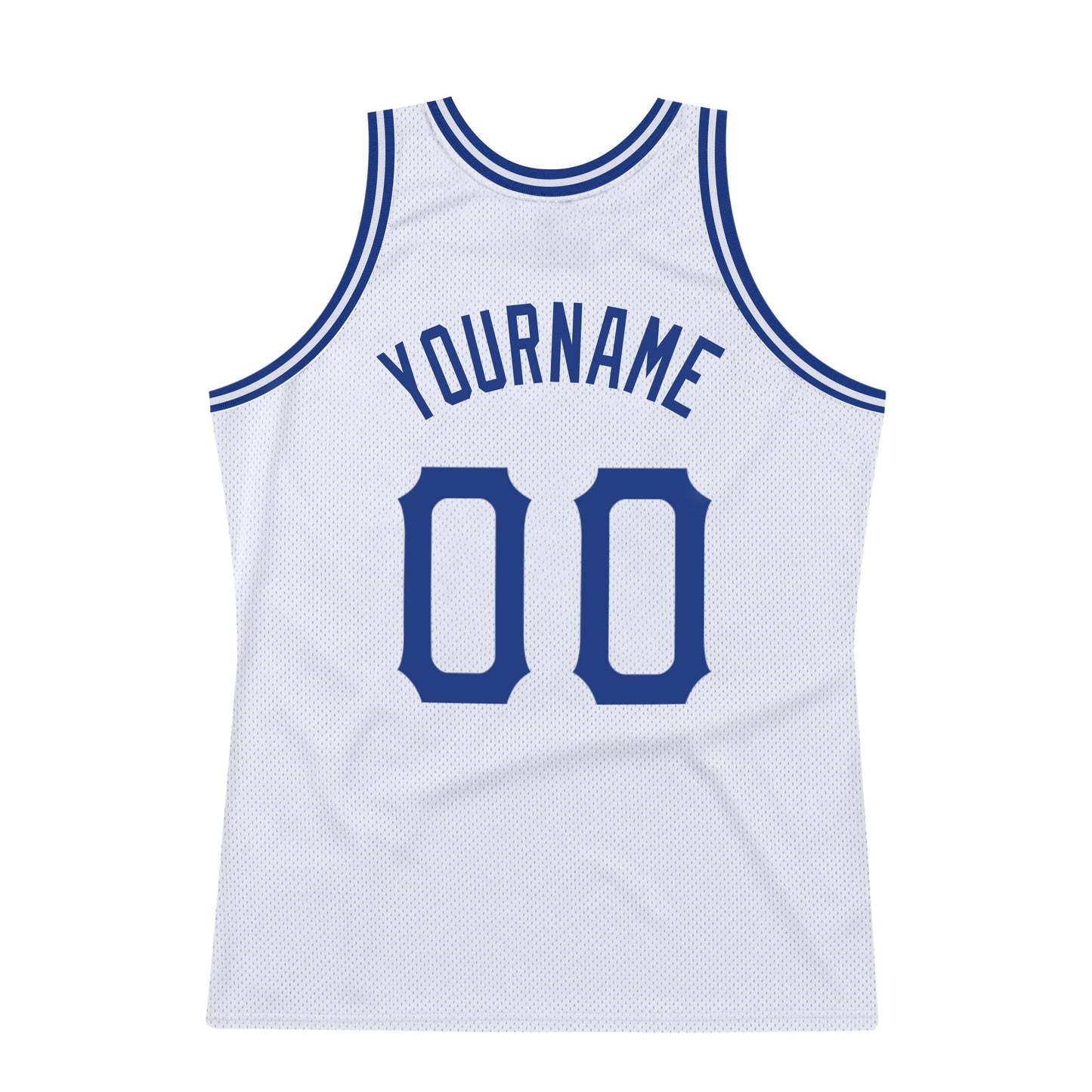 Custom White Royal-Red Authentic Throwback Basketball Jersey Limited