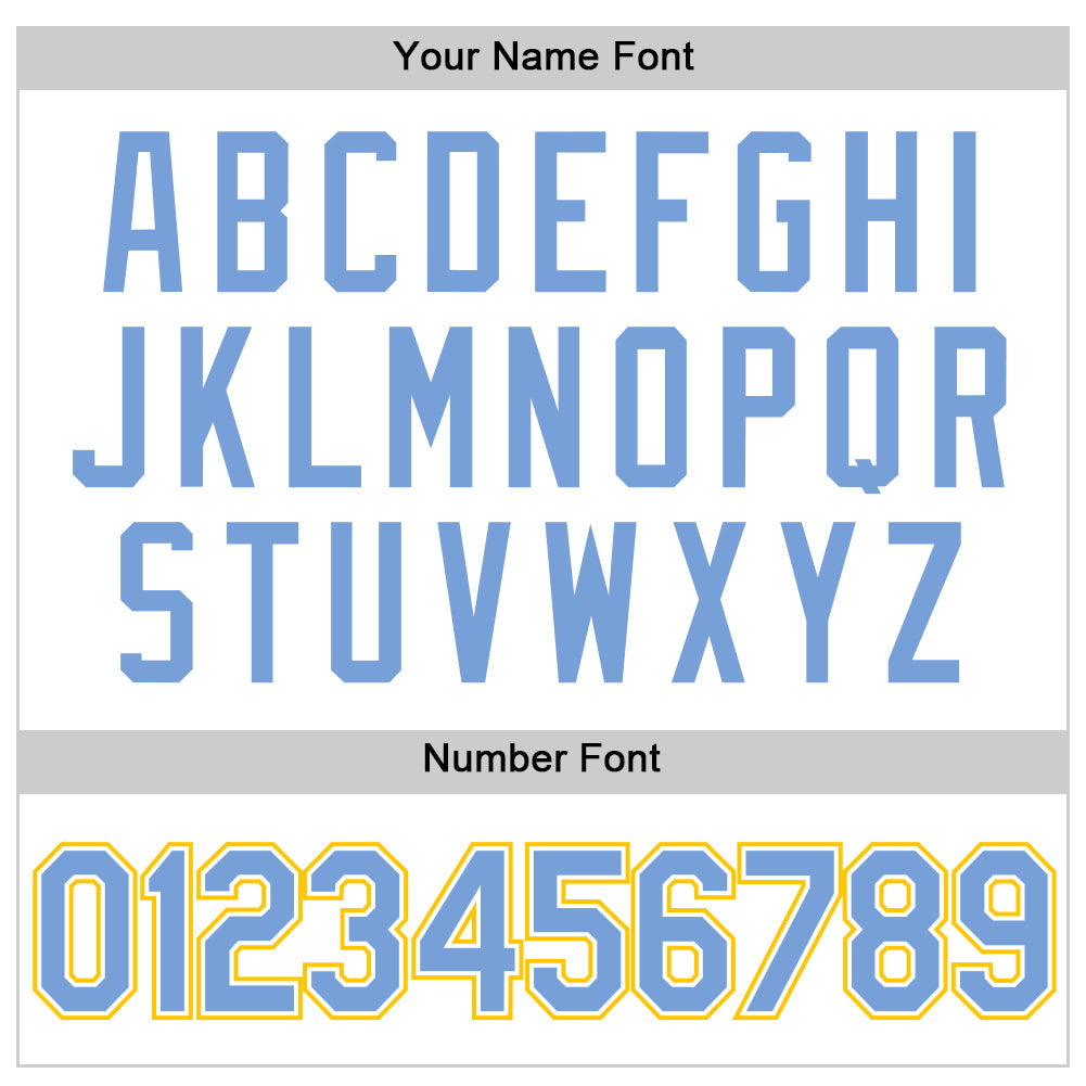 Custom White Light Blue-Gold Authentic Throwback Basketball Jersey Limited