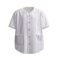 Custom Purple Lavender Pinstripe Minimalist Fashion Textured Baseball Jersey Limited
