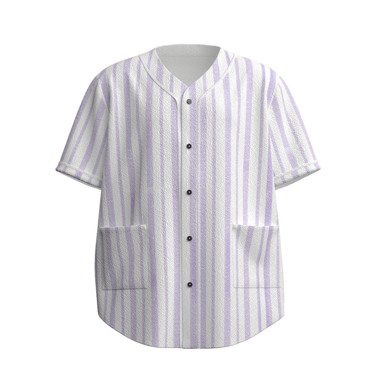 Custom Purple Lavender Pinstripe Minimalist Fashion Textured Baseball Jersey Limited