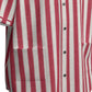 Custom Red White Classic Vertical Stripe Fashion Textured Baseball Jersey Limited