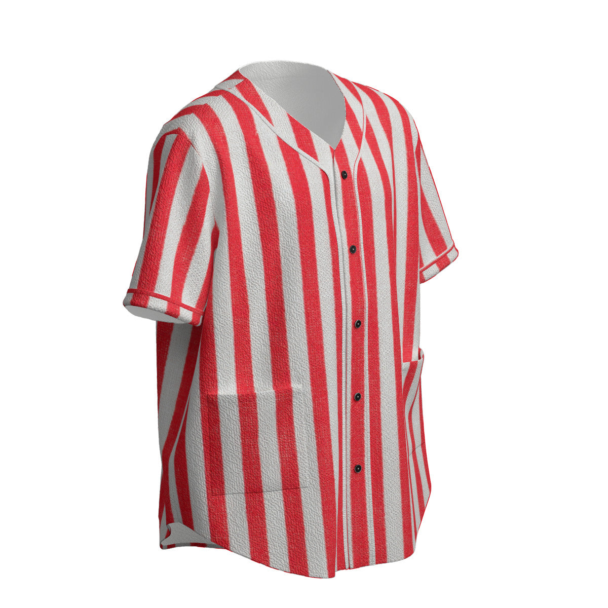 Custom Red Classic Vertical Stripe Fashion Textured Baseball Jersey Limited