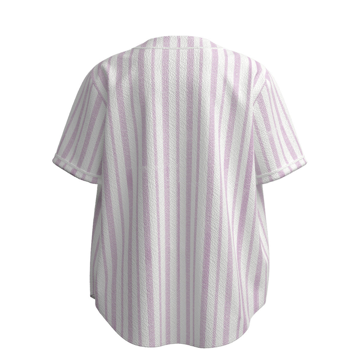 Custom Pink White Soft Pastel Stripe Casual Fashion Textured Baseball Jersey Limited
