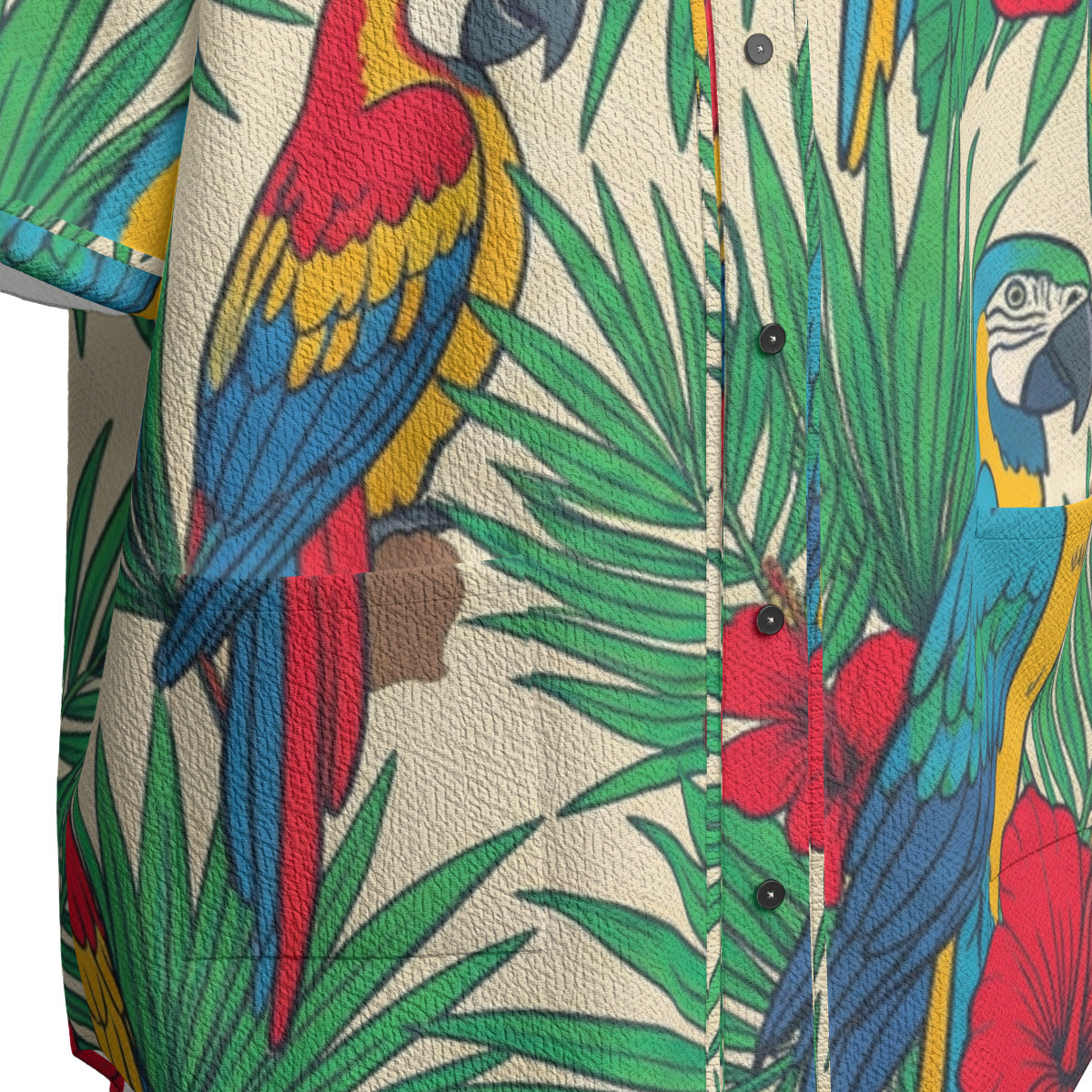 Custom Red Green Tropical Parrot Jungle Art Fashion Textured Baseball Jersey Limited