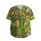 Custom Green Yellow Jungle Monkey Banana Art Fashion Textured Baseball Jersey Limited