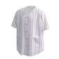 Custom Purple Lavender Pinstripe Minimalist Fashion Textured Baseball Jersey Limited