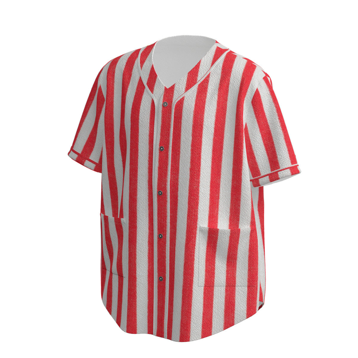 Custom Red Classic Vertical Stripe Fashion Textured Baseball Jersey Limited