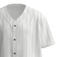 Custom White Minimal Vertical Stripe Striped Style Fashion Textured Baseball Jersey Limited