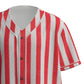 Custom Red Classic Vertical Stripe Fashion Textured Baseball Jersey Limited