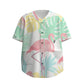 Custom Mint Pink Tropical Flamingo Leaf Art Fashion Textured Baseball Jersey Limited