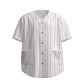Custom Pink White Soft Pastel Stripe Casual Fashion Textured Baseball Jersey Limited