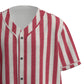 Custom Red White Classic Vertical Stripe Fashion Textured Baseball Jersey Limited