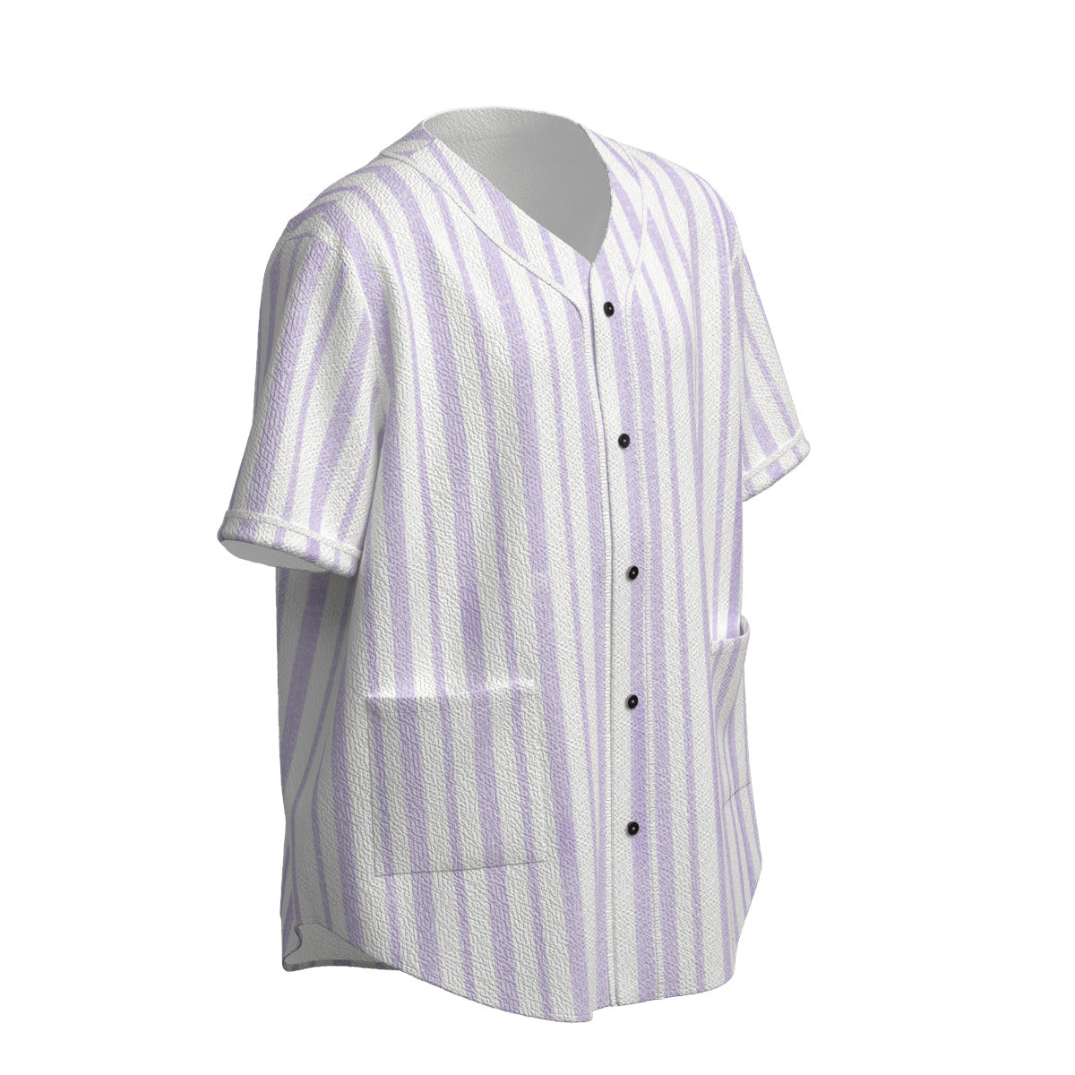 Custom Purple Lavender Pinstripe Minimalist Fashion Textured Baseball Jersey Limited