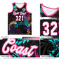 Custom Purple White-Pink Graffiti Pattern Tops Mesh Basketball Jersey Limited