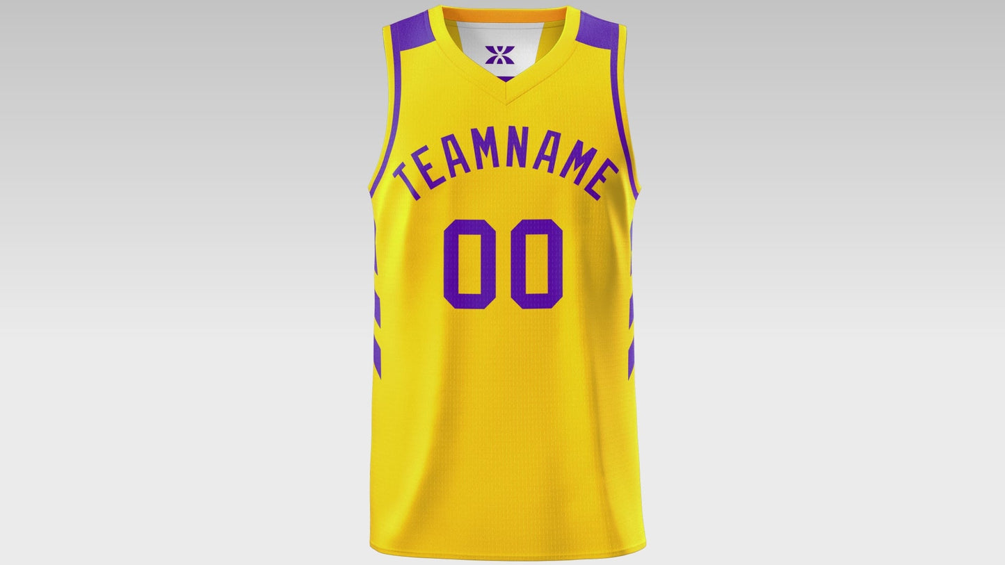 Custom Black White-Yellow Classic Tops Athletic Basketball Jersey Limited