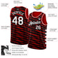 Custom Red White-Black Authentic City Edition Basketball Jersey Limited