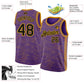 Custom Purple Black-Gold Authentic City Edition Basketball Jersey Limited