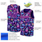 Custom Purple Pink 3D Pattern Design Flowers And Mushrooms Psychedelic Hallucination Authentic Basketball Jersey Limited