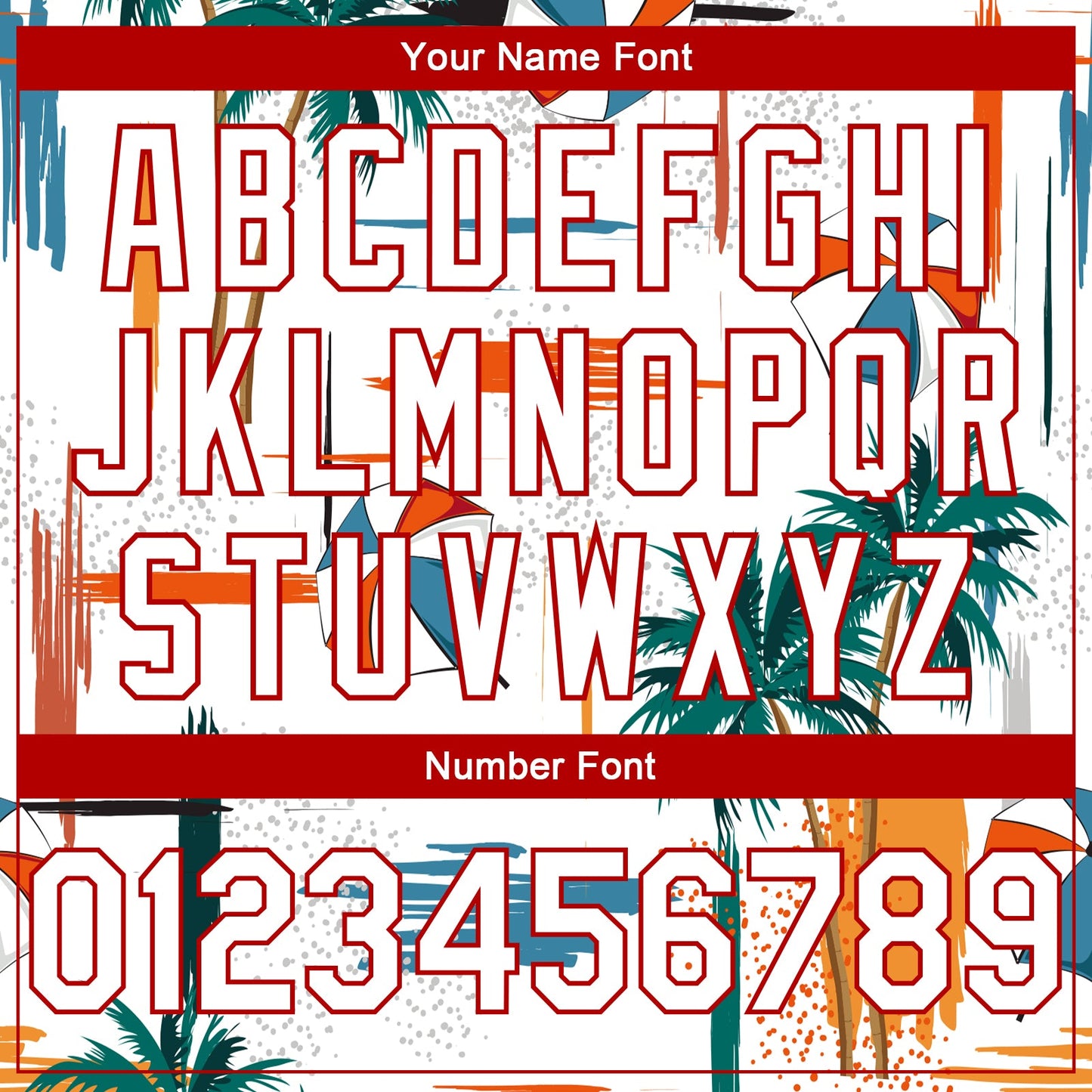 Custom White Red 3D Pattern Tropical Beach Hawaii Palm Trees Authentic Basketball Jersey Limited